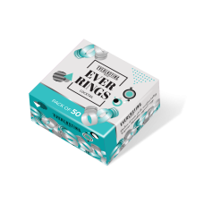 Pigment rings pack of 50 (white and turquoise)